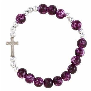 Purple Lenten Rosary Bracelet
